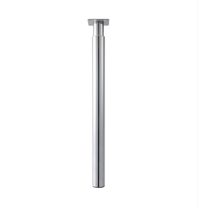 2 Pés reguláveis para mesa aço cromado Ø6 cm 70-110 cm
