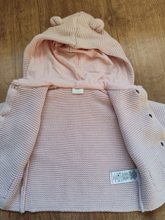 Sweterek pudrowy róż, Next, rozmiar 68cm