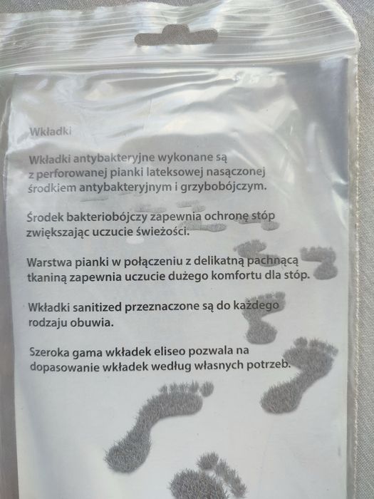 Wkładki antybakteryjne Sanitized do butów r. 47