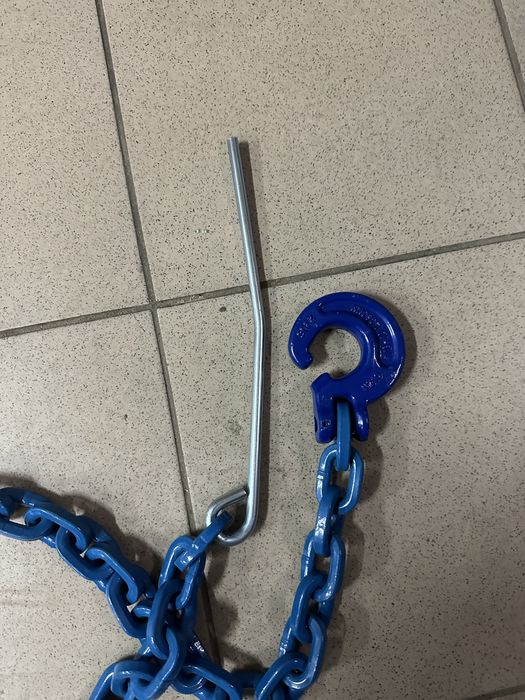 Lańcuch zrywkowy 8mm Mocny 10klasa kwadratowy hak+szpilka