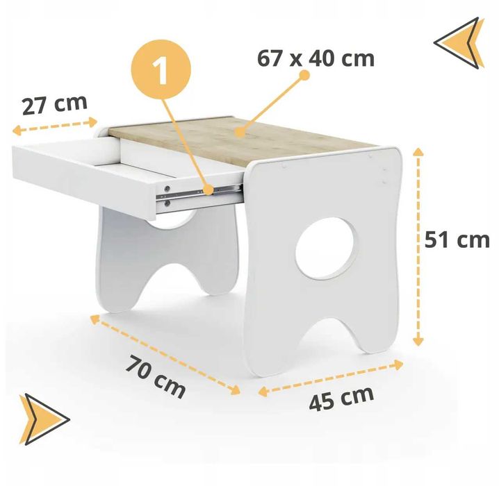 Столик та стільчик для дитини 70×45×51 дитячий гральний стіл і стілець