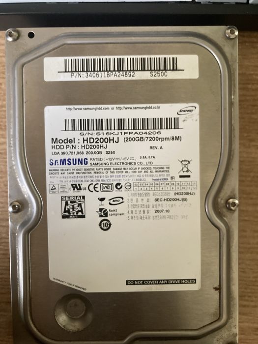диск hdd 200gb samsung