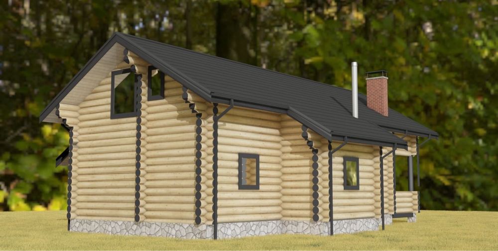 Будівництво деревʼяних будинків з оциліндрованого бруса