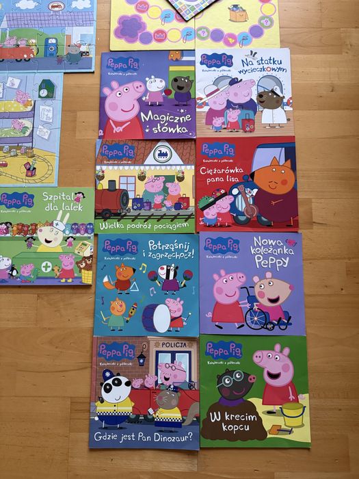 Świnka Peppa książka książeczka puzzle gra planszowa