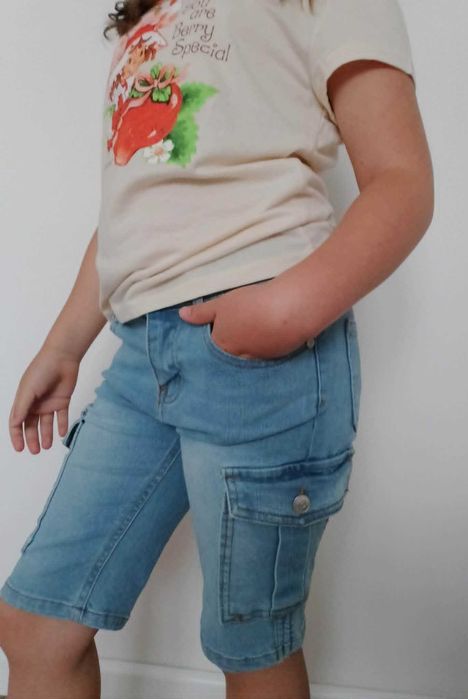 szorty jeans/spodenki cargo 10-11-12 lat 140 cm*Wallflower Girl*