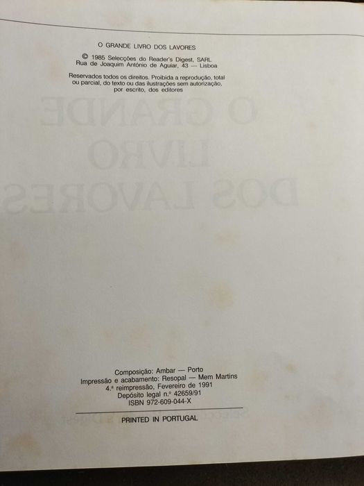 "O Grande Livro dos Lavores" (CXL1)