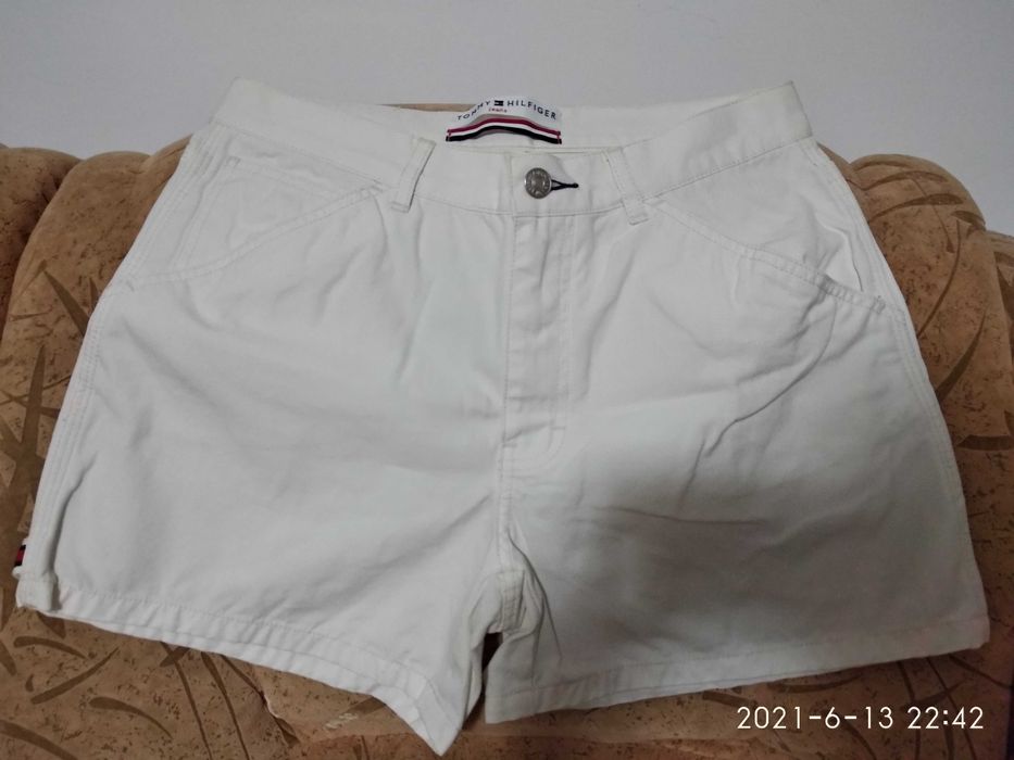 Джинсові шорти білі шорти Tommy Hilfiger шорти білі London jean
