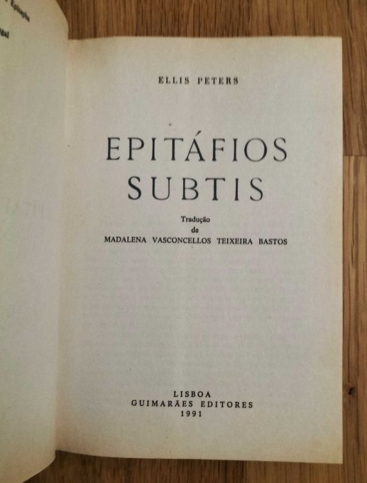 Ellis Peters - Epitáfios subtis