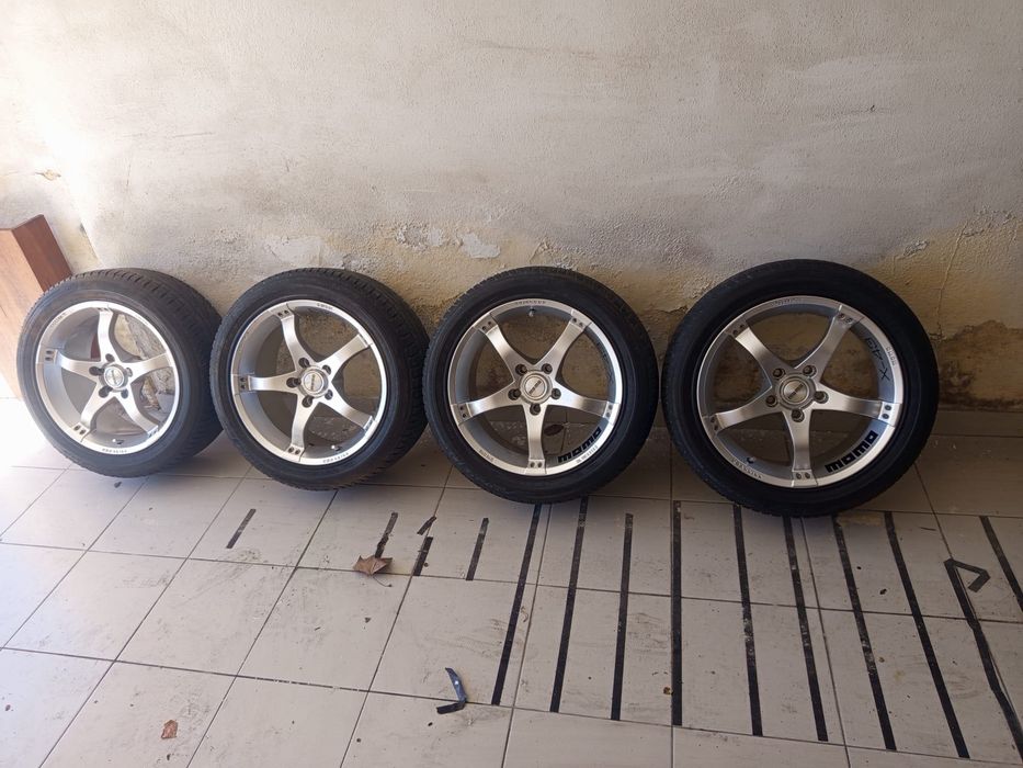 Jantes Momo 5x120 com pneus 245/45/r17