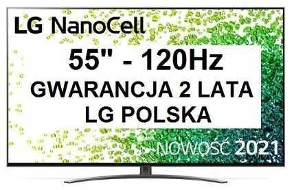 Nowy TV 120Hz LG 55NANO863PA 55" webOS Dolby Vision Dolby Atmos HDMI 2.1 DVB-T2