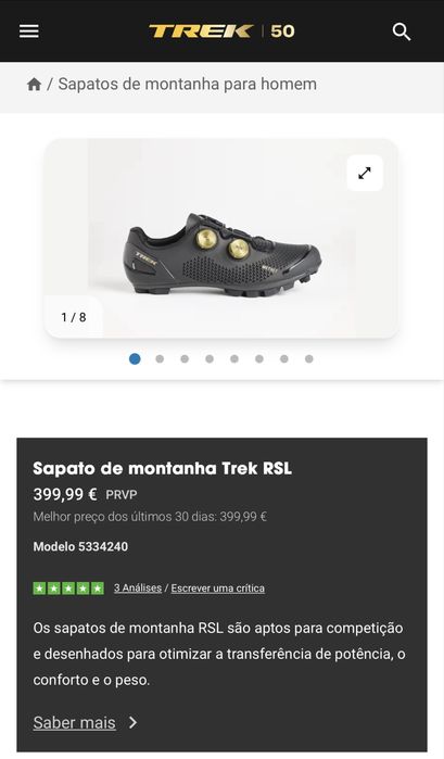 Sapatos BTT e Gravel Trek RSL Carbono