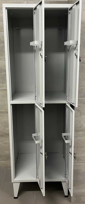 Cacifo Metálico Duplo 4 Cacifos 1900x600x500 mm Cinza Standard