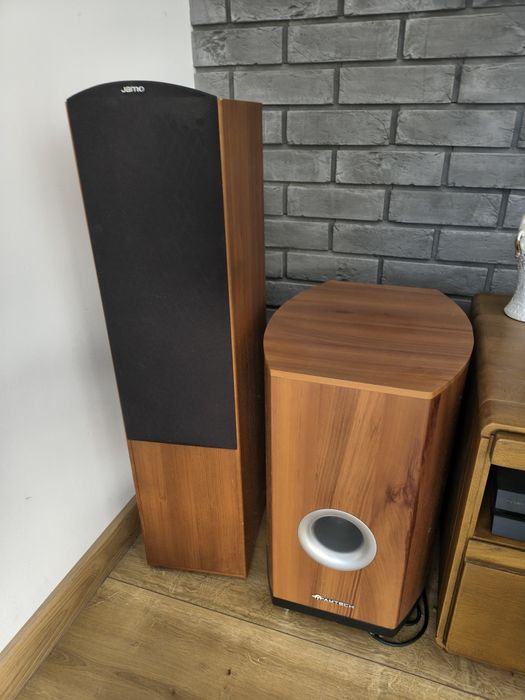 Głośniki Jamo model E550 plus centralny E5cen.2,+ subwoofer Amtech a