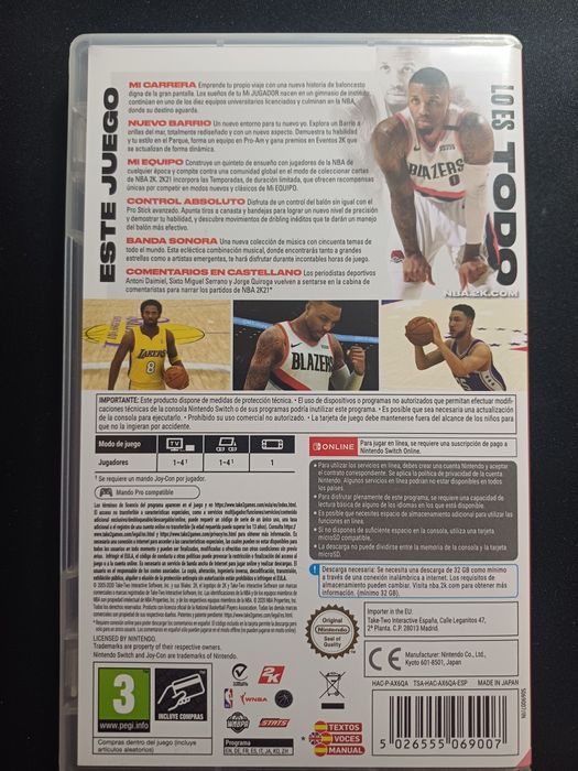 Gra NBA 2021 Nintendo Switch