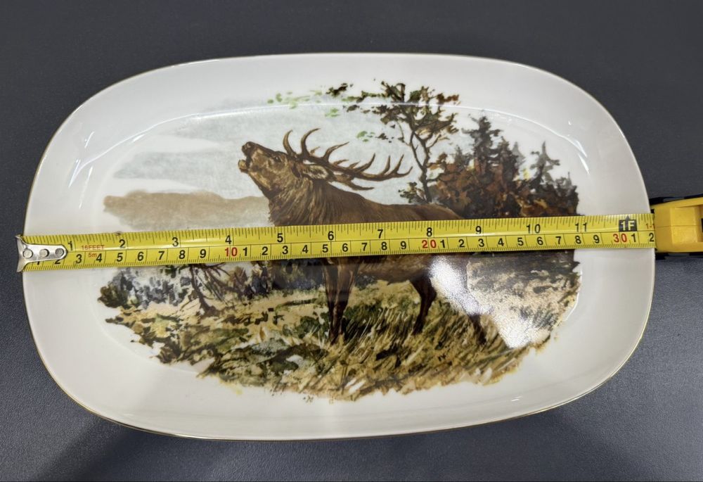 Фарфоровый столовый сервиз Wunsiedel GDR Германия мотив охота