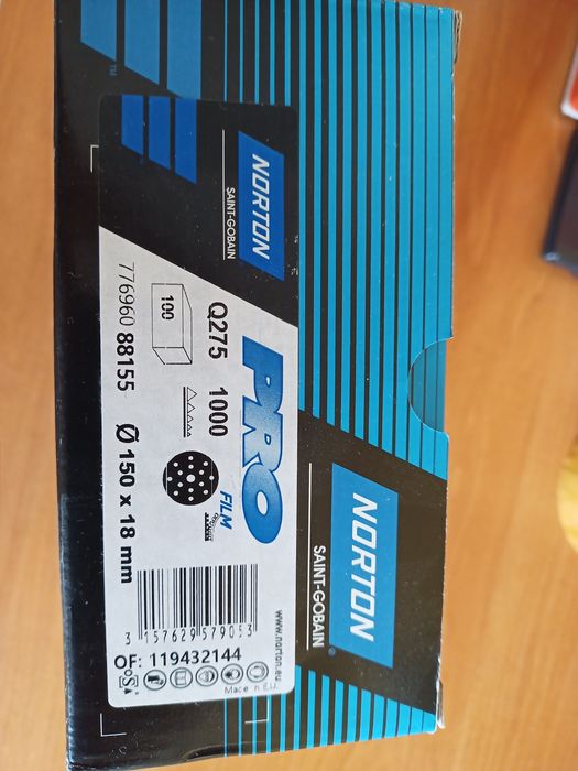 Krążki ścierne Norton film p1000