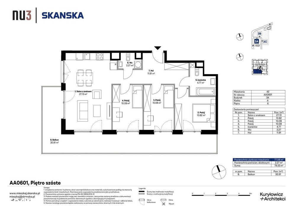 4-pokojowe mieszkanie 77m2 + balkon Bezpośrednio