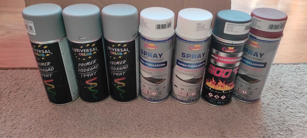 Lakier uniwersalny czarny Matt 400ml RAL 9005 NOWY