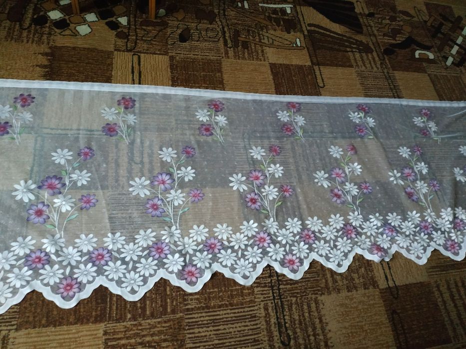 Тюль кухонна коротенька