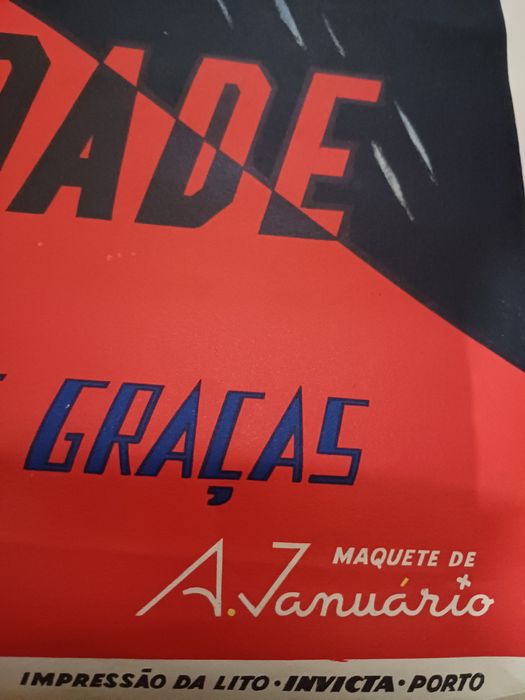 Cartaz litografico das festas da cidade de Bragança