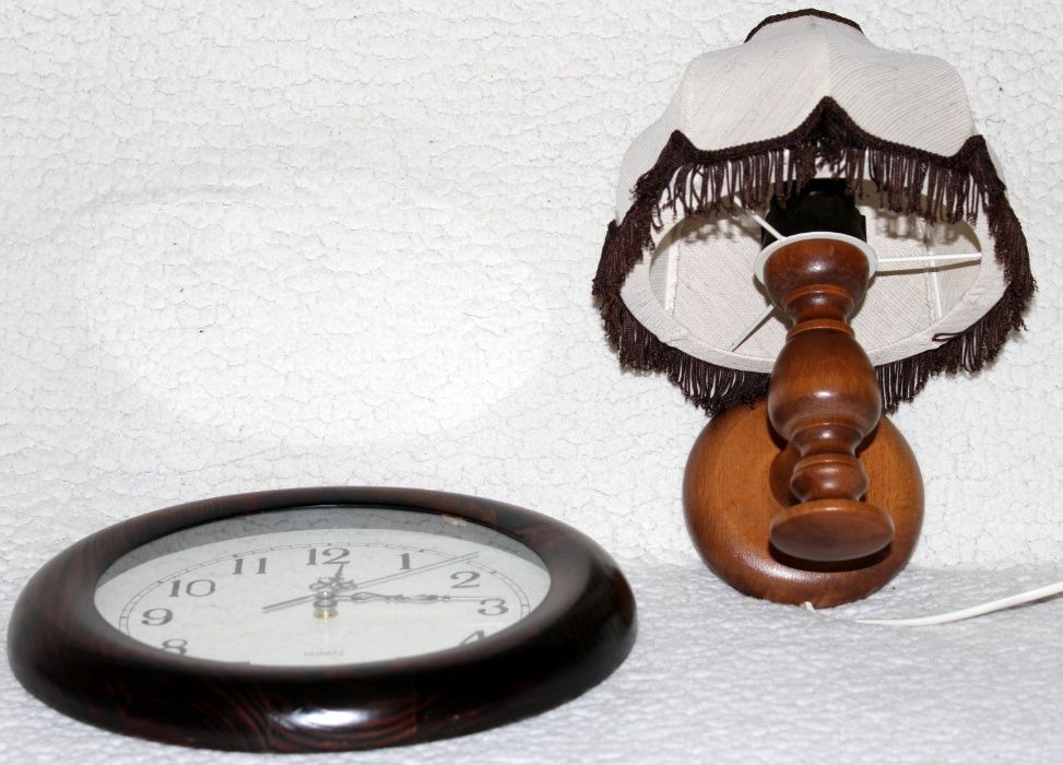 Дизайнерский комплект Часы + Бра. Германия. Дерево.