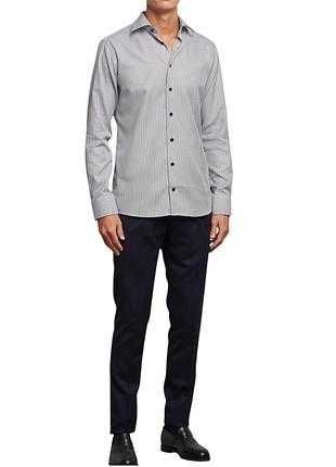 Сорочка чоловіча класична бавовняна довгий рукав eton у смужку L