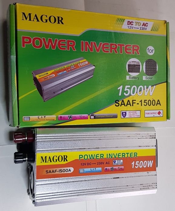 Инвертор напруги Magor Power Inverter  Saaf-1500A "12/220V"