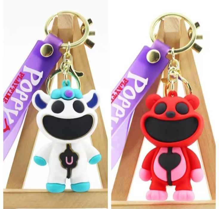 Кет Неп брелки. Цена за 2 шт,  улыбающиеся звери, Poppy playtime smili