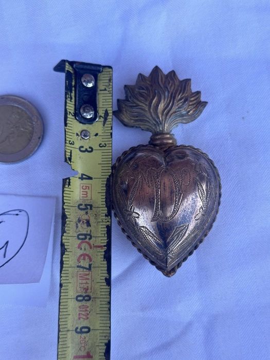 Relicário Ex Voto , coração de Maria , Séc.XIX
