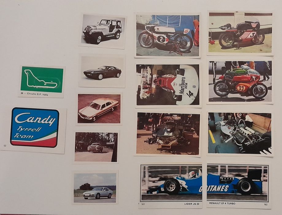 Cartas e autocolantes coleção