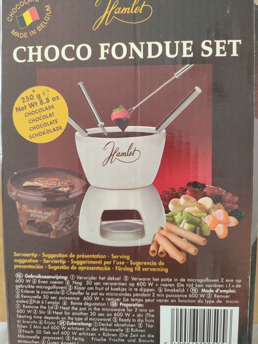 Nowa ceramiczna miska do gorącej czekolady founde z podgrzewaczem