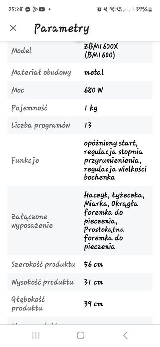 Wypiekacz do chleba
