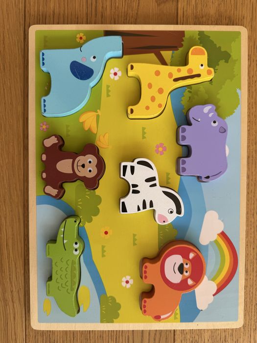 Ukladanka drewniana dla dzieci zwierzatka