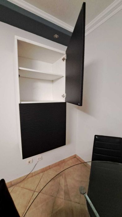 Mesa vidro redonda mais móveis