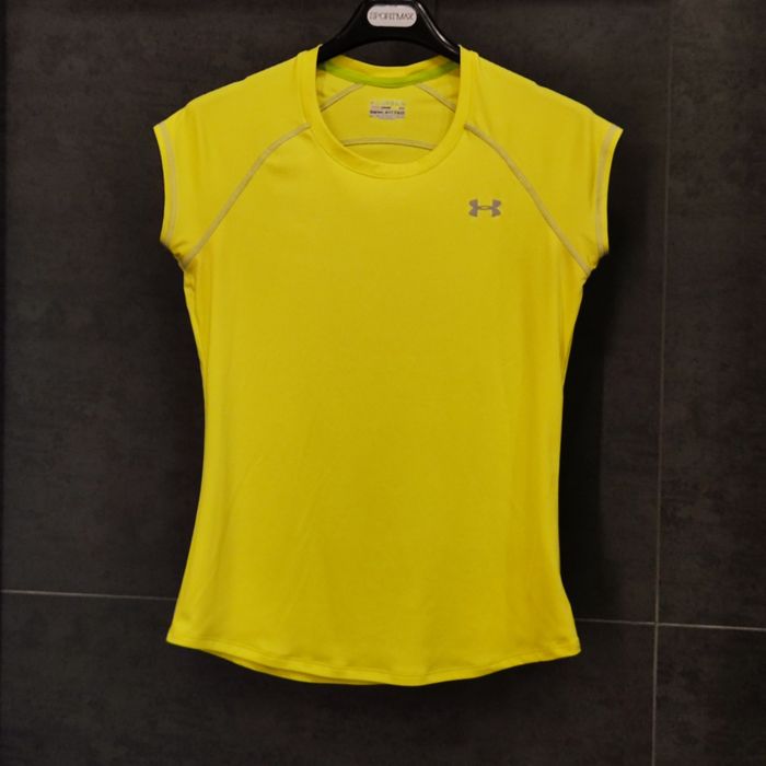 Under Armour HeatGear – SM – neonowa koszulka treningowa – stan bardzo dobry