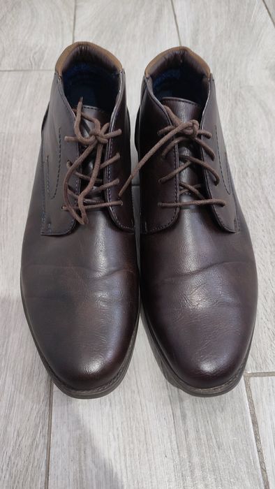 Buty męskie trzewiki brązowe wiosna jesień