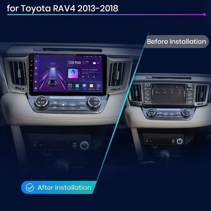 Radio Android 15 10,1” CarPlay Android Auto – Toyota RAV4 2012–2018 2GB/32GB GPS Nawigacja Stacja Multimedialna WiFi Bluetooth PL