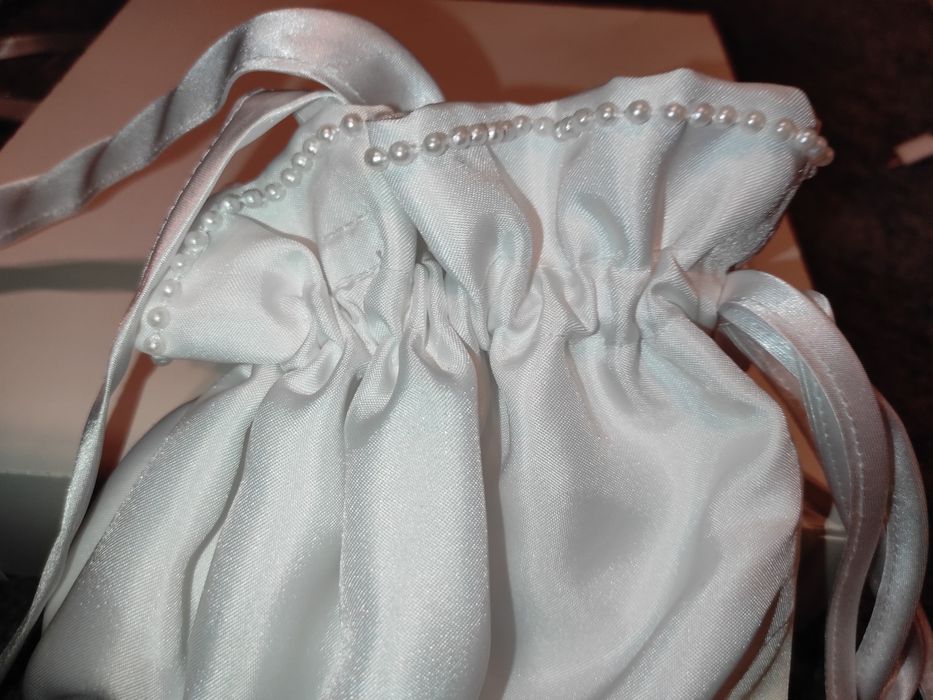 Sukienka komunijna, torebka,