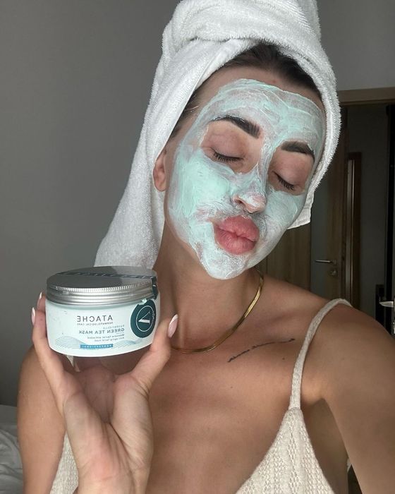 GREEN TEA MASKЛегендарна МАСКА ЗЕЛЕНИЙ ЧАЙ від набряків бренду ATACHE.