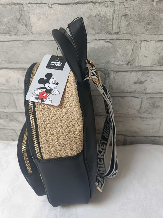 Plecak Disney Myszka Miki ze skóry ekologicznej i rafii PRIMARK