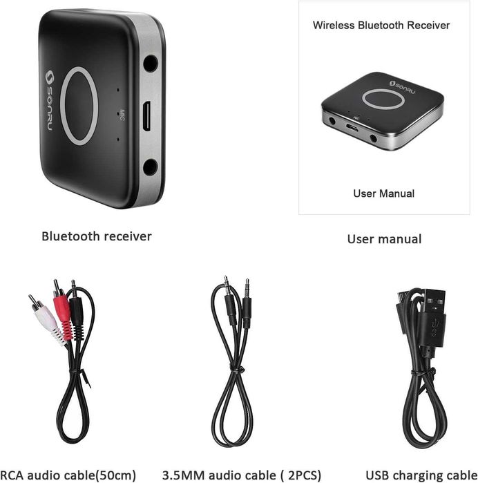 Bezprzewodowy Odbiornik Bluetooth 5.0 Adapter SR-B7 SONRU do Samochodu