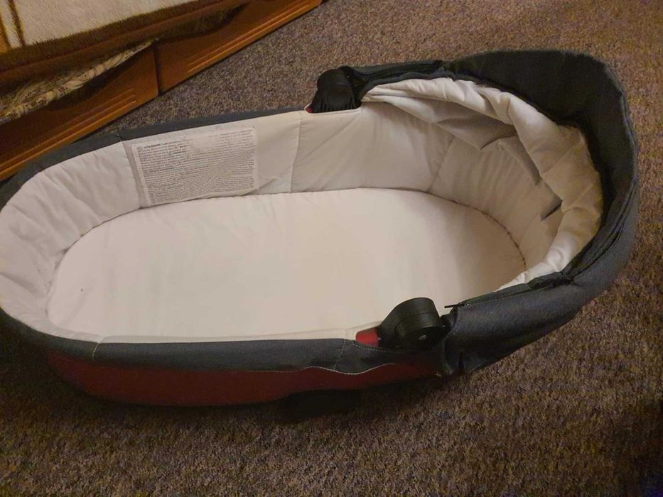 Wózek 2w1 Baby Design Husky gondola spacerówka szaro-wiśniowy