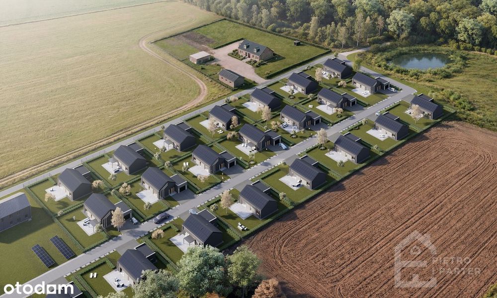 Nowy dom 129 m² | pompa ciepła, klima, kostka, monitoring, ogrodzenie