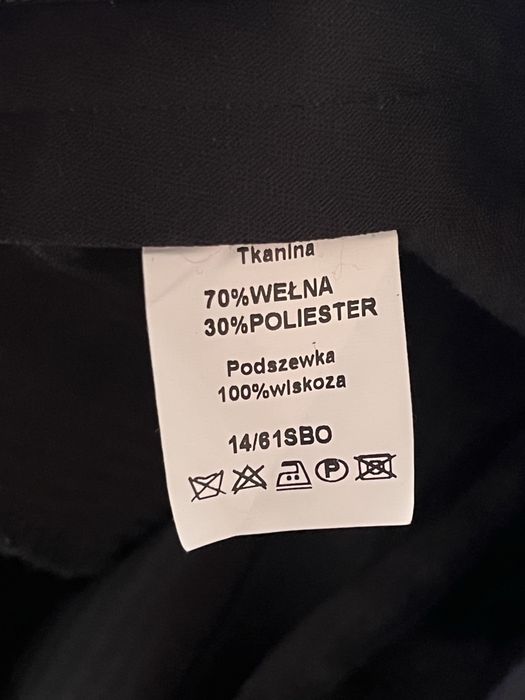 Garnitur Męski Giacomo Conti Slim 70% welna Granatowy + Gratis krawat
