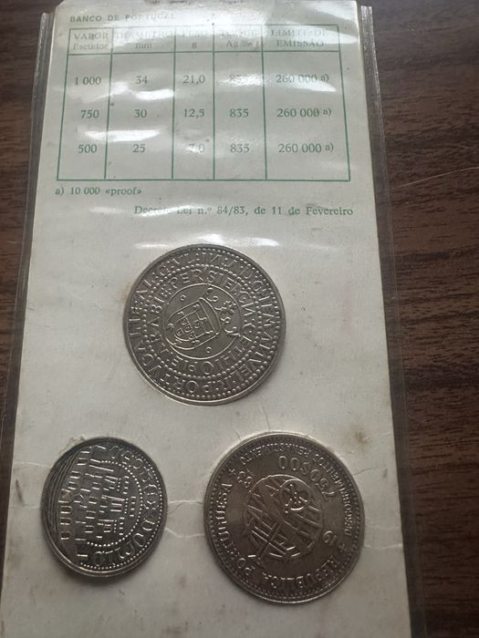 Moedas comemorativas de exposicao europeia.