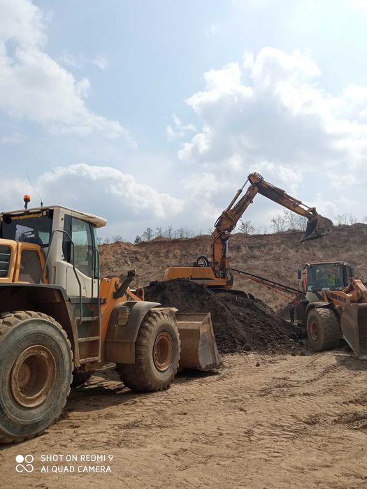 Usługi sprzętem budowlanym koparki ładowarki