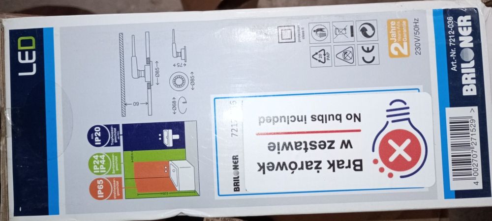 Lampki białe do zabudowy meblowej i gk, 230 V
