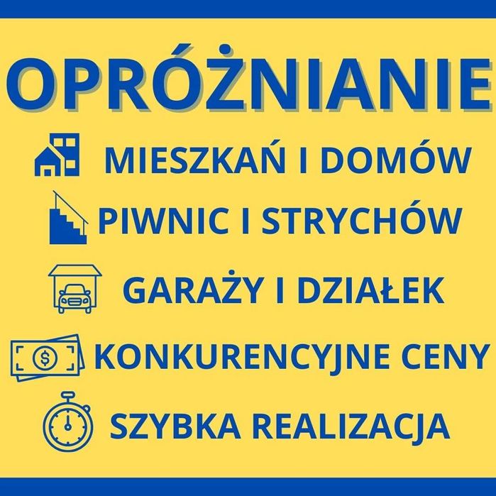 Opróżnianie Mieszkań, Domów, Sprzątanie Piwnic, Garaży Wywóz Na PSZOK