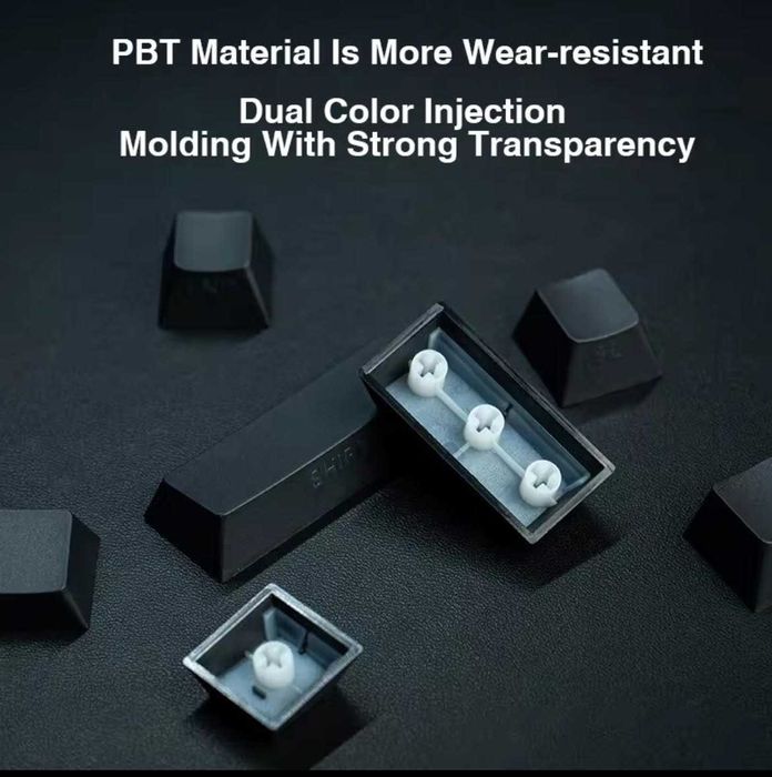 130 Keycaps Side Printed Black (Set completo)