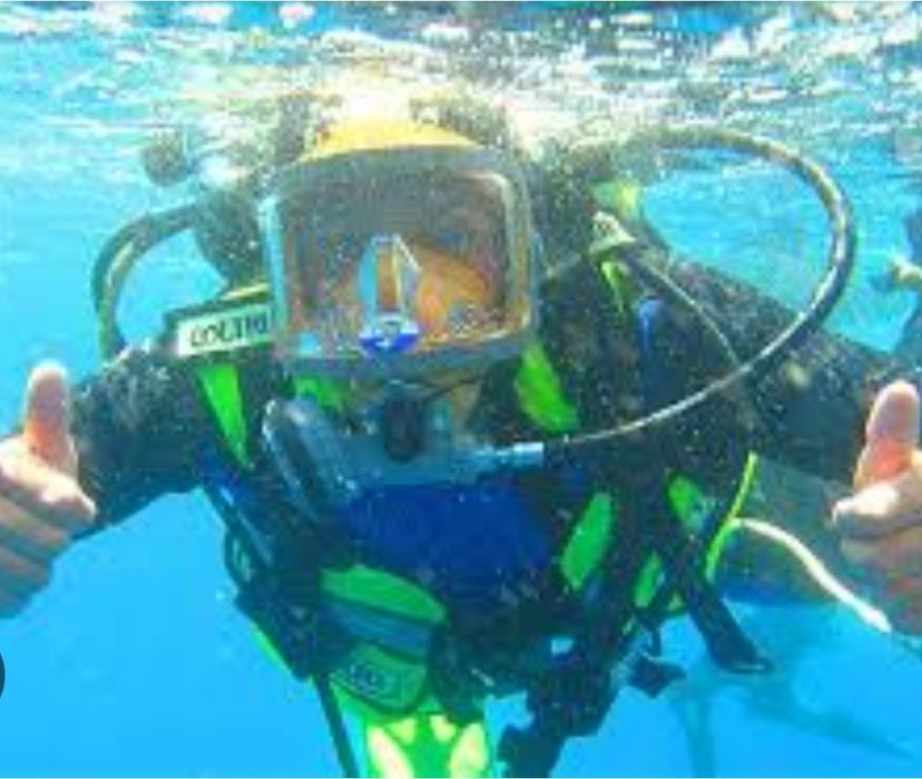 Водолаз дайвер ныряльщик. Водолазні роботи з металошукачем .